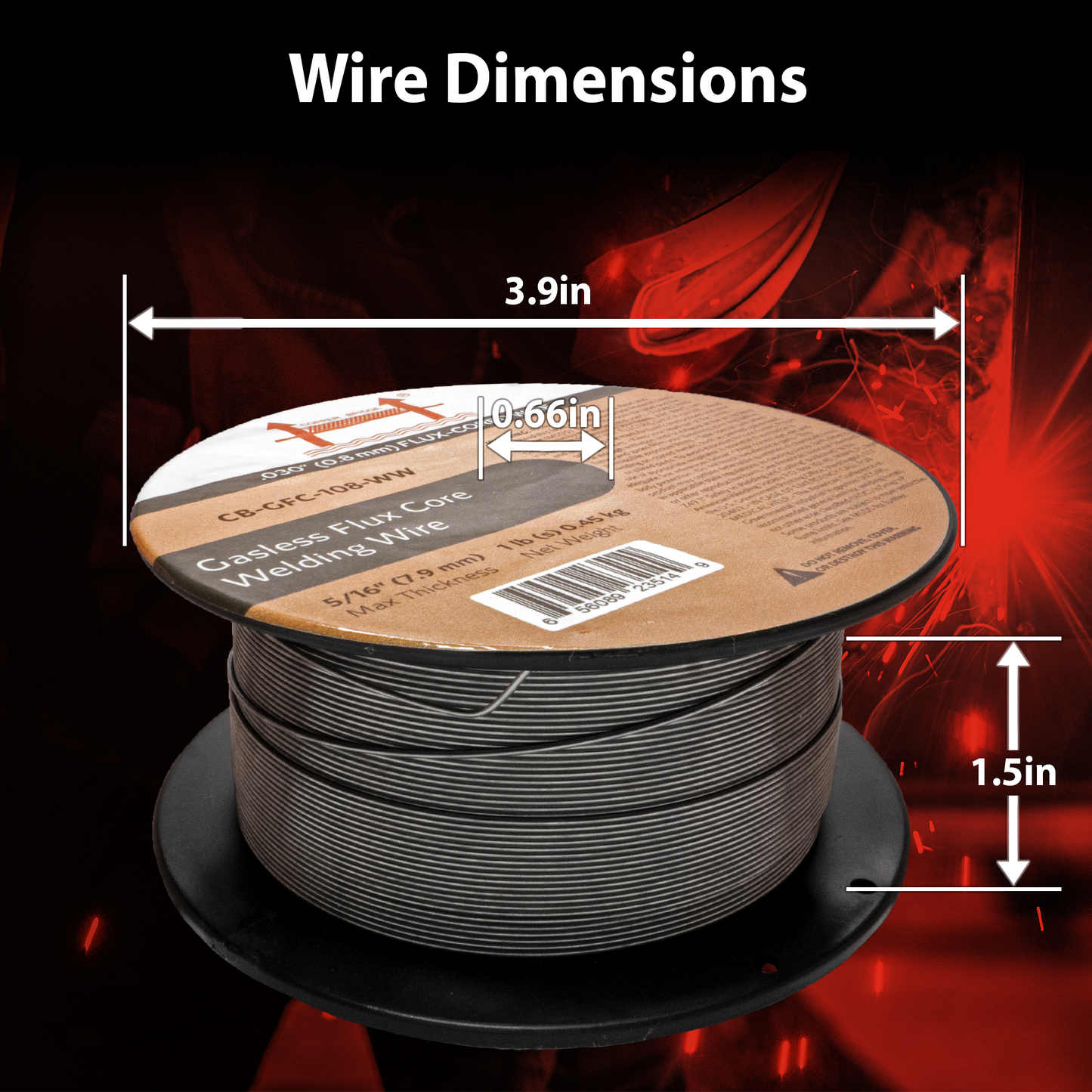 Copper Bridge E71T-GS 1Lb. Gasless Flux Core Welding Wire .030” (0.8 mm)