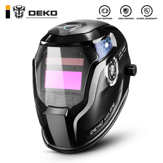 DEKO Solar Powered Welding Helmet Auto Darkening